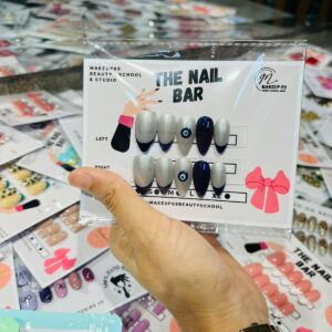 Shape almond art Evil Eyes with blue colour